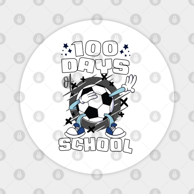 100 days of school featuring a dabbing Football #3 Magnet by XYDstore